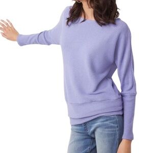 WHBM Off-The-Shoulder Ribbed Snit Pullover size S NWT